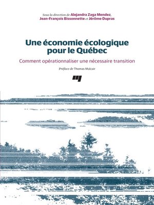 cover image of Une économie écologique pour le Québec